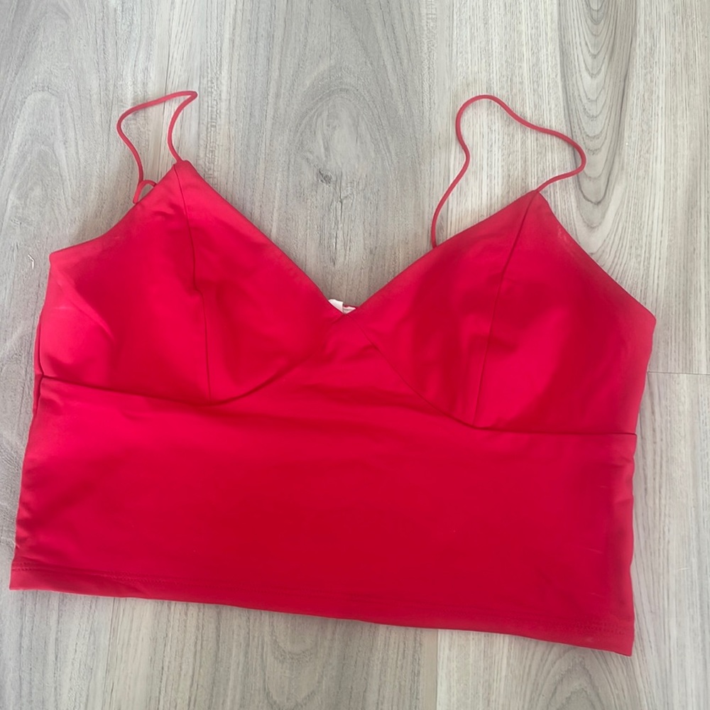 Red crop top